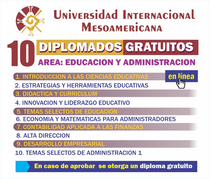 Banner de los Diplomados en Educación y Administración