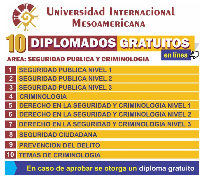 Banner de los Diplomados en Seguridad Publica y Criminología