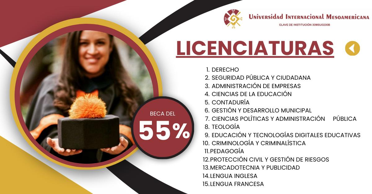 Oferta académica de Licenciatura